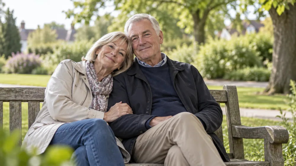 Older couple relaxing together